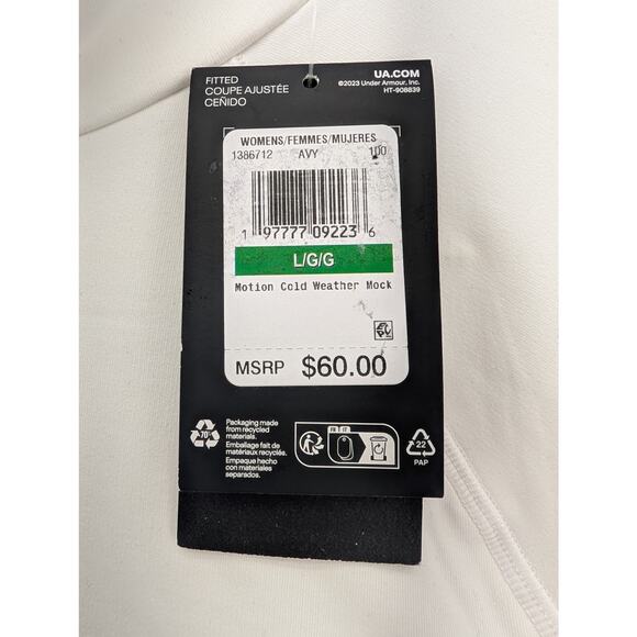 NWT Under Armour Women's Motion Cold Weather Mock in White size Large - Picture 5 of 7